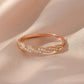 Vorsteckring VIKTUALIEN Rosegold mit Diamanten zus. 0.11ct G.VS