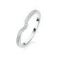Vorsteckring WAVE Platin mit Diamanten zus. ca 0.13ct G.VS