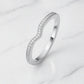 Vorsteckring WAVE Platin mit Diamanten zus. ca 0.13ct G.VS