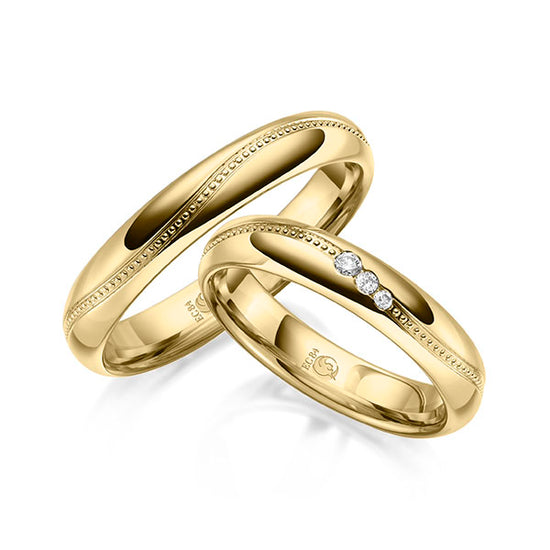 RUBIN Trauringe Gelbgold mit Diamanten RU-1626-GG
