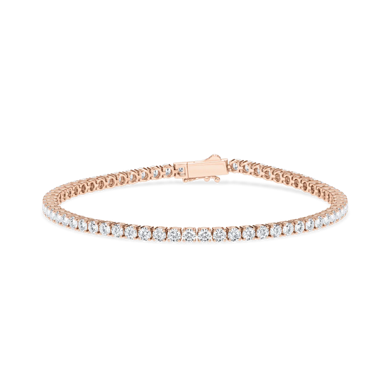 Tennisarmband mit Diamanten Roségold 585 I STAR TWO