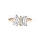 Verlobungsring Gelbgold 585 mit Diamanten I TOI ET MOI