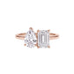 Verlobungsring Rosegold 585 mit Diamanten I TOI ET MOI