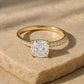 Verlobungsring Gelbgold 585 mit Diamant I AMORE CUSHION PAVE