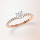 Verlobungsring Rosegold 585 mit Diamant I AMORE CUSHION PAVE