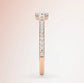 Verlobungsring Rosegold 585 mit Diamant I AMORE CUSHION PAVE