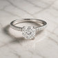Verlobungsring Platin 950 mit Diamanten I AMORE CUSHION PAVE