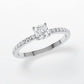 Verlobungsring Platin 950 mit Diamanten I AMORE CUSHION PAVE