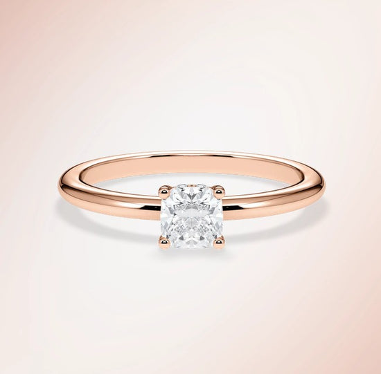 Verlobungsring Rosegold 585 mit Diamant I AMORE CUSHION