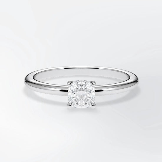 Verlobungsring Weißgold 585 mit Diamant I AMORE CUSHION