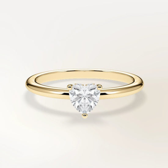 Verlobungsring Gelbgold 585 mit Diamant I AMORE HERZ