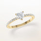 Verlobungsring Gelbgold 585 mit Diamant I AMORE HERZ PAVE
