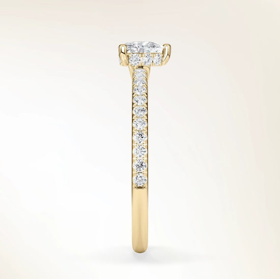 Verlobungsring Gelbgold 585 mit Diamant I AMORE HERZ PAVE
