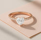 Verlobungsring Rosegold 585 mit Diamant I AMORE HERZ PAVE