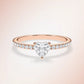 Verlobungsring Rosegold 585 mit Diamant I AMORE HERZ PAVE