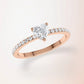 Verlobungsring Rosegold 585 mit Diamant I AMORE HERZ PAVE