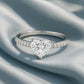 Verlobungsring Weißgold 585 mit Diamanten I AMORE HERZ PAVE