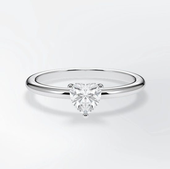 Verlobungsring Weißgold 585 mit Diamant I AMORE HERZ