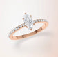Verlobungsring Rosegold 585 mit Diamanten I AMORE MARQUISE PAVE