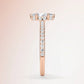 Verlobungsring Rosegold 585 mit Diamanten I AMORE MARQUISE PAVE