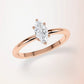 Verlobungsring Rosegold 585 mit Diamanten I AMORE MARQUISE