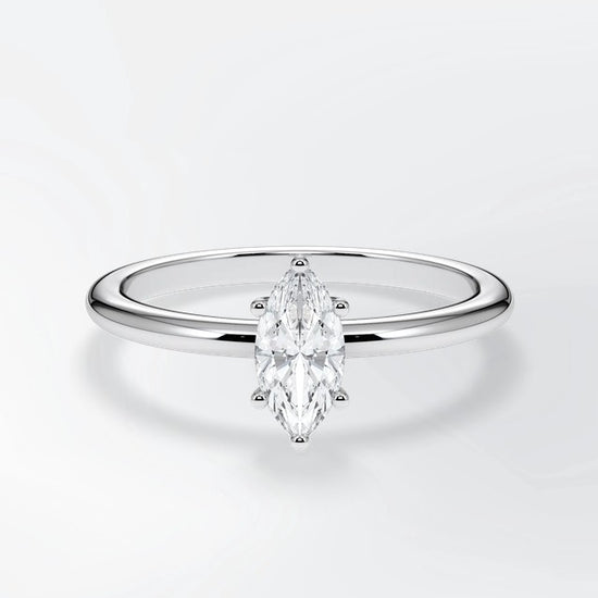 Verlobungsring Platin 950 mit Diamanten I AMORE MARQUISE