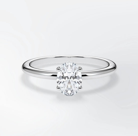 Verlobungsring Weißgold 585 mit Diamant I AMORE OVAL