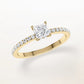 Verlobungsring Gelbgold 585 mit Diamant I AMORE PRINCESS PAVE