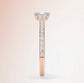 Verlobungsring Rosegold 585 mit Diamant I AMORE PRINCESS PAVE