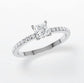 Verlobungsring Platin 950 mit Diamanten I AMORE PRINCESS PAVE