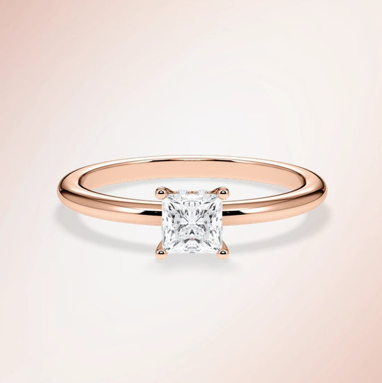 Verlobungsring Rosegold 585 mit Diamant I AMORE PRINCESS