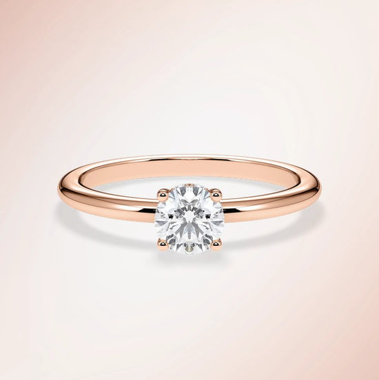 Verlobungsring Rosegold 585 mit Diamant I AMORE