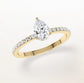 Verlobungsring Gelbgold 585 mit Diamant I AMORE TROPFEN PAVE