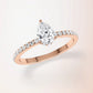 Verlobungsring Rosegold 585 mit Diamant I AMORE TROPFEN PAVE