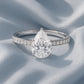 Verlobungsring Weißgold 585 mit Diamanten I AMORE TROPFEN PAVE