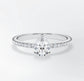 Verlobungsring Weißgold 585 mit Diamanten I AMORE TROPFEN PAVE