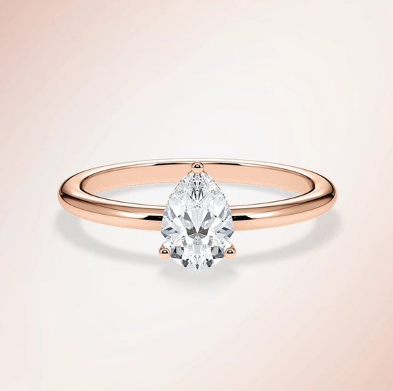 Verlobungsring Rosegold 585 mit Diamant I AMORE TROPFEN