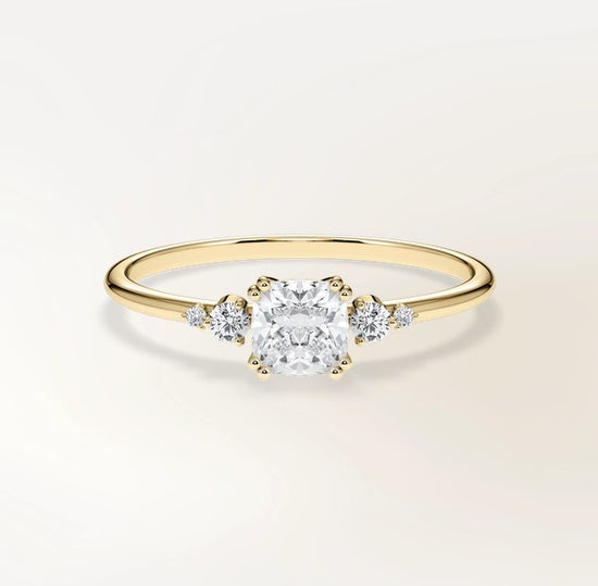 Verlobungsring Gelbgold 585 mit Diamanten I BELLA CUSHION