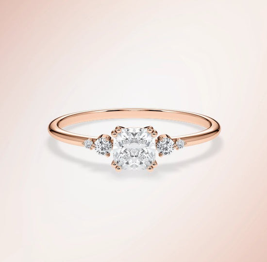 Verlobungsring Roségold 585 mit Diamanten I BELLA CUSHION