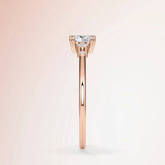 Verlobungsring Rosegold 585 mit Diamanten I BELLA CUSHION