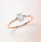 Verlobungsring Rosegold 585 mit Diamanten I BELLA EMERALD
