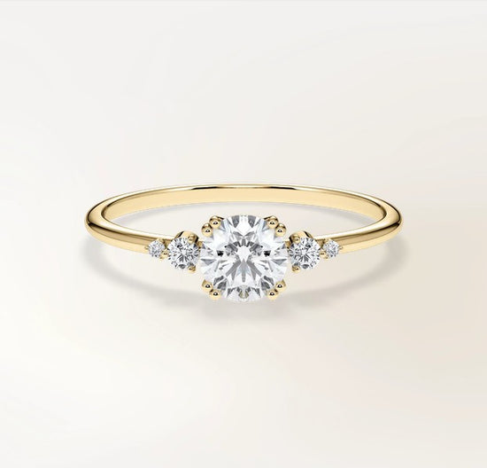Verlobungsring Gelbgold 585 mit Diamanten I BELLA