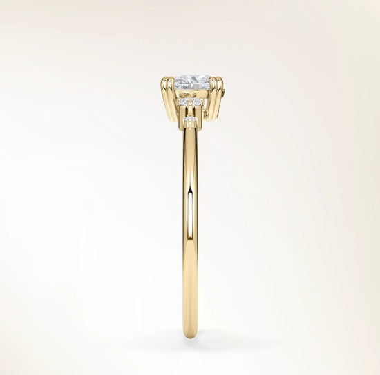 Verlobungsring Gelbgold 585 mit Diamanten I BELLA HERZ