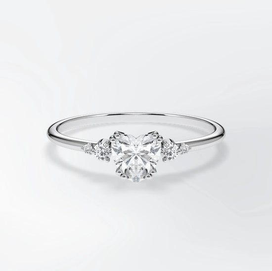 Verlobungsring Platin 950 mit Diamanten I BELLA HERZ