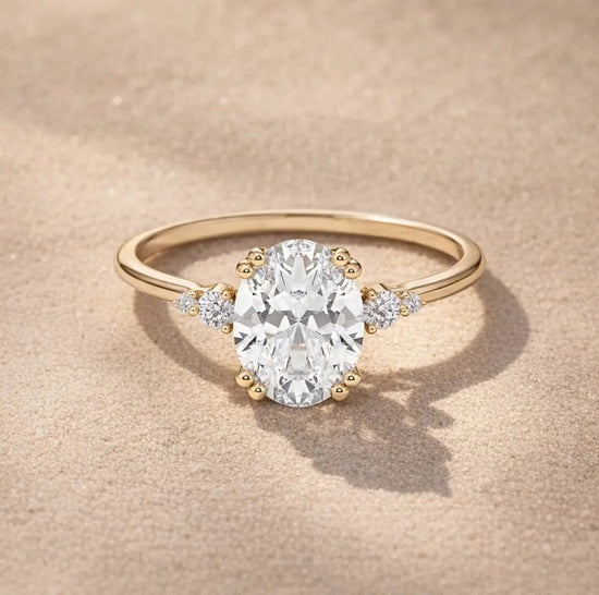 Verlobungsring Gelbgold 585 mit Diamanten I BELLA OVAL