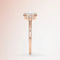 Verlobungsring Roségold 585 mit Diamanten I BELLA OVAL