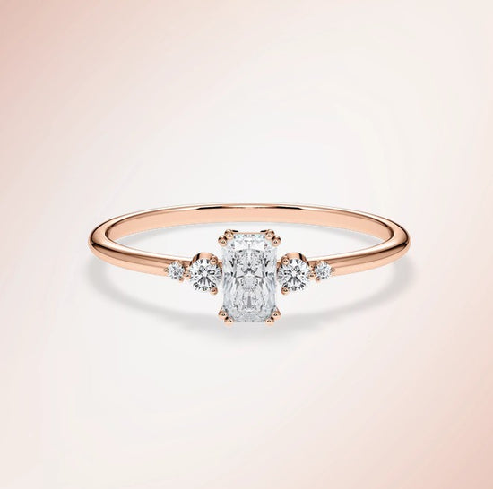 Verlobungsring Rosegold 585 mit Diamanten I BELLA RADIANT