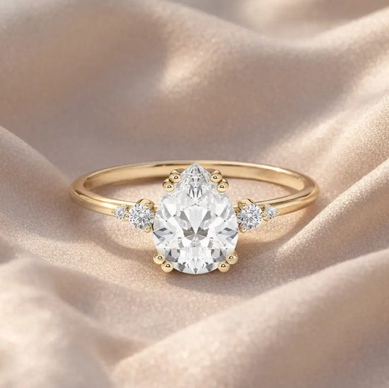 Verlobungsring Gelbgold 585 mit Diamanten I BELLA TROPFEN