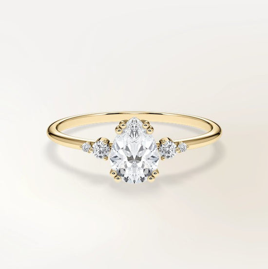 Verlobungsring Gelbgold 585 mit Diamanten I BELLA TROPFEN