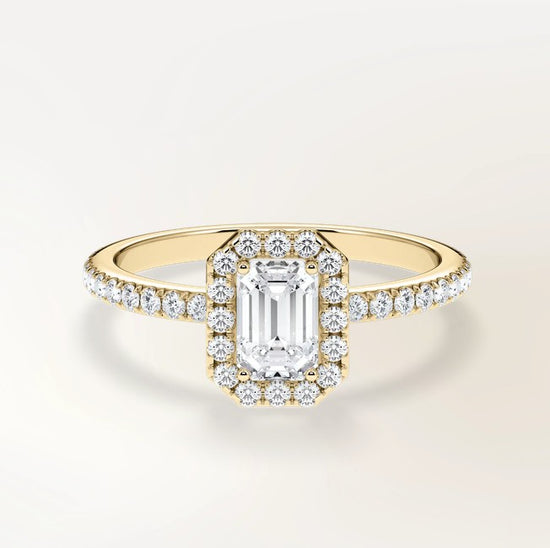 Verlobungsring Gelbgold 585 mit Diamanten I DOLCE EMERALD PAVE